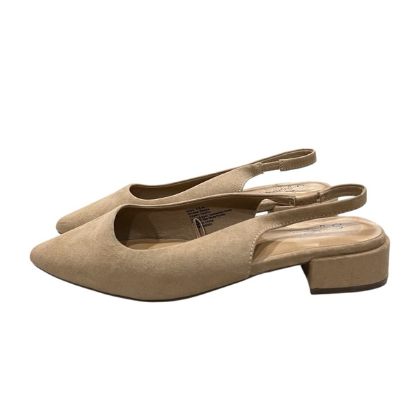 Seychelle’s 7.5 Tan Suede Slingback Pointed Flats - Picture 2 of 9
